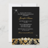 Gold Floral Diamond Damask 50 en Fabulous Kaart (Achterkant)