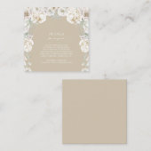 Gold Floral Dream Wedding Details Informatiekaartje (Voorkant / Achterkant)