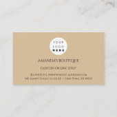 Gold Floral Dress Logo Event Planner Ivory Visitekaartje (Achterkant)