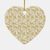 Gold Floral Elegance 50th Wedding Jubileum Keramisch Ornament (Achterkant)