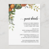 Gold Floral | Elegant Eucalyptus Greenery Informatiekaartje (Voorkant)