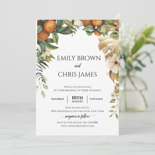 Gold Floral | Elegant Eucalyptus Greenery Kaart (Staand voorkant)