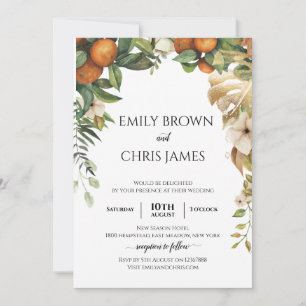 Gold Floral   Elegant Eucalyptus Greenery Kaart