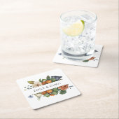 Gold Floral | Elegant Eucalyptus Greenery Kartonnen Onderzetters (Insitu)