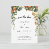 Gold Floral | Elegant Eucalyptus Greenery Save The Date (Staand voorkant)