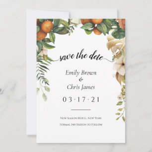 Gold Floral Elegant Eucalyptus Greenery Save The Date