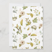 Gold Floral | Elegant Eucalyptus Greenery Save The Date (Achterkant)