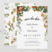 Gold Floral | Elegant Eucalyptus Greenery Save The Date (Voorkant / Achterkant)