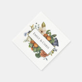 Gold Floral | Elegant Eucalyptus Greenery Servet (Hoek)