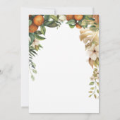 Gold Floral | Elegant Eucalyptus Greenery Wedding Kaart (Achterkant)