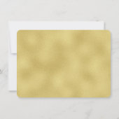 Gold Floral Elegant Wedding Invitation RSVP-kaart Kaart (Achterkant)