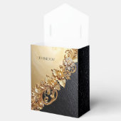 Gold Floral Embellishments Favor Box Bedankdoosjes (Geopend)