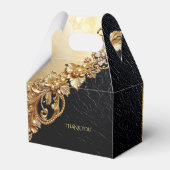 Gold Floral Embellishments Favor Box Bedankdoosjes (Achterkant)