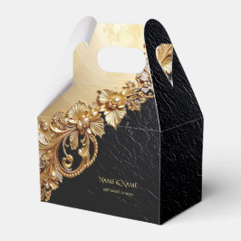 Gold Floral Embellishments Favor Box Bedankdoosjes