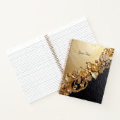 Gold Floral Embellishments Notebook Notitieboek (Binnen)