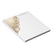 Gold Floral Embellishments Notepad Notitieblok (Schuin)
