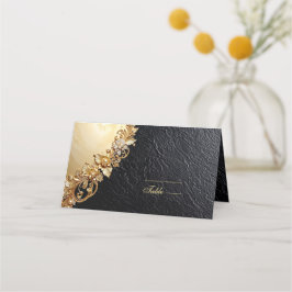 Gold Floral Embellishments Place Card Plaatskaartje