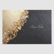 Gold Floral Embellishments Tissue Paper