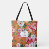 Gold Floral Faith heeft vleugels Mode Tas (Achterkant)
