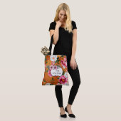 Gold Floral Faith heeft vleugels Mode Tas (Op model)