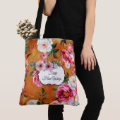 Gold Floral Faith heeft vleugels Mode Tas (Dichtbij)