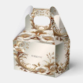 Gold Floral Favor Box Bedankdoosjes (Achterkant)