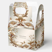Gold Floral Favor Box Bedankdoosjes (Geopend)