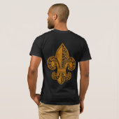 Gold Floral Fleur #1 T-shirt (Achterkant volledig)