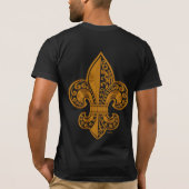 Gold Floral Fleur #1 T-shirt (Achterkant)