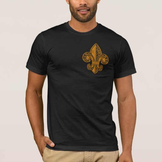 Gold Floral Fleur #1 T-shirt (Voorkant)