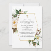 Gold Floral Geometric Bevestiging Kaart (Voorkant)