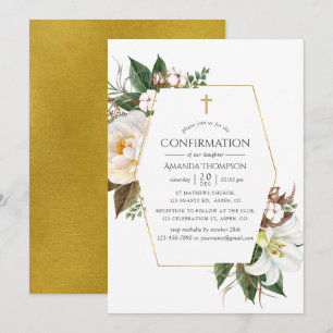 Gold Floral Geometric Bevestiging Kaart