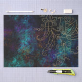 Gold Floral Grunge Damask Tissuepapier (Craft)