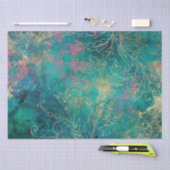  Gold Floral Grunge Damask Tissuepapier (Craft)