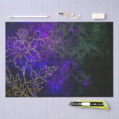  Gold Floral Grunge Damask Tissuepapier (Craft)