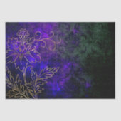  Gold Floral Grunge Damask Tissuepapier (Voorkant)