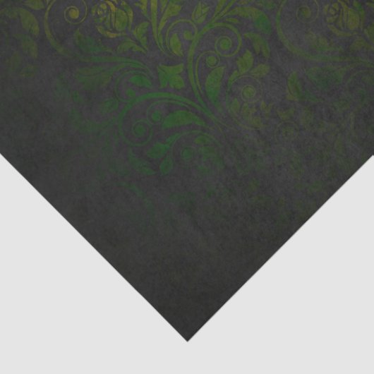  Gold Floral Grunge Damask Tissuepapier (Detail)