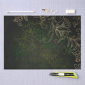  Gold Floral Grunge Damask Tissuepapier (Craft)