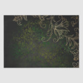  Gold Floral Grunge Damask Tissuepapier (Voorkant)