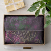  Gold Floral Grunge Damask Tissuepapier (Geschenk)