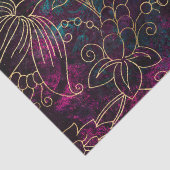  Gold Floral Grunge Damask Tissuepapier (Detail)