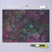  Gold Floral Grunge Damask Tissuepapier (Craft)