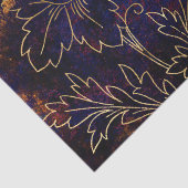 Gold Floral Grunge Damask Tissuepapier (Detail)
