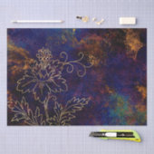 Gold Floral Grunge Damask Tissuepapier (Craft)