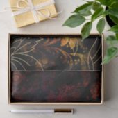 Gold Floral Grunge Damask Tissuepapier (Geschenk)