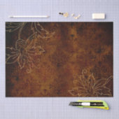  Gold Floral Grunge Damask Tissuepapier (Craft)