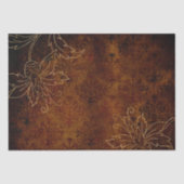  Gold Floral Grunge Damask Tissuepapier (Voorkant)