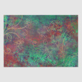  Gold Floral Grunge Damask Tissuepapier (Voorkant)