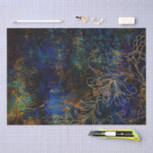 Gold Floral Grunge Damask Tissuepapier (Craft)