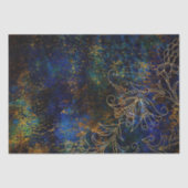 Gold Floral Grunge Damask Tissuepapier (Voorkant)